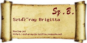 Sztáray Brigitta névjegykártya